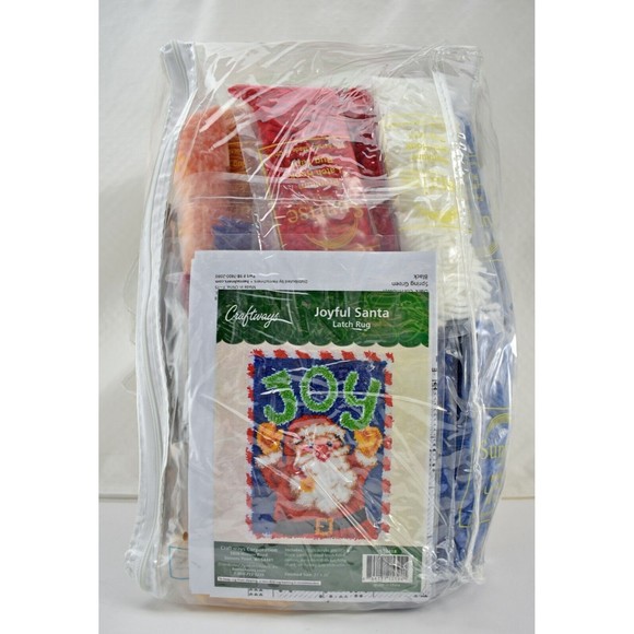 Craftways Joyful Santa Christmas Holiday Latch Hook Kit 27" x 20" New - Picture 2 of 3